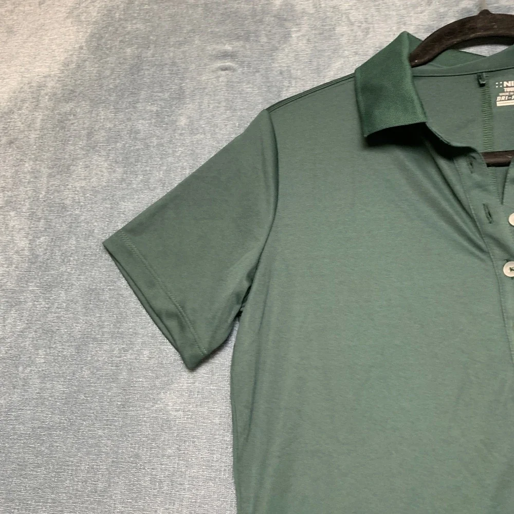 Nike Golf Tour Performance Dri Fit Polo Shirt Womens Medium Green Short Sleeve - Picture 5 of 13